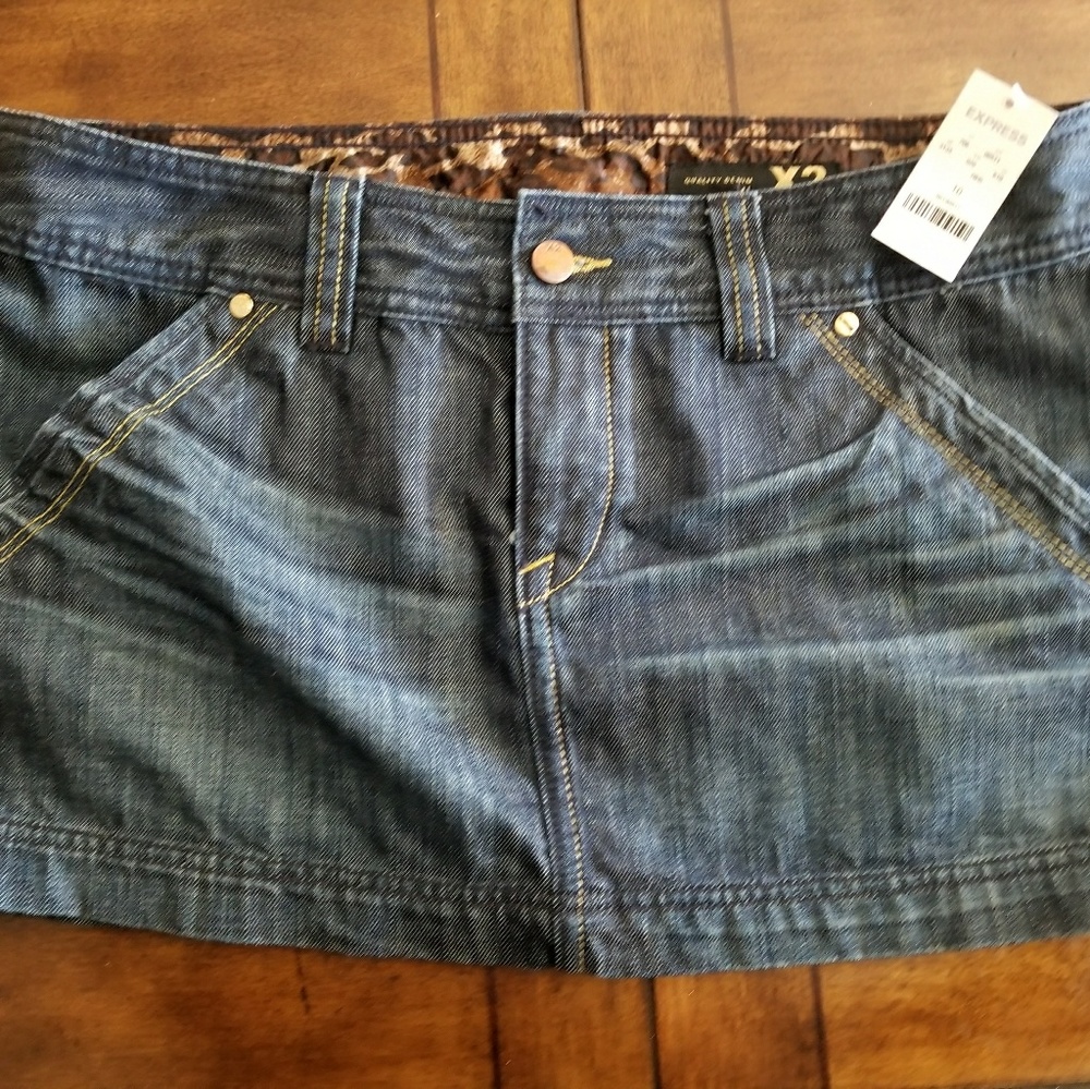 EXPRESS denim jean skirt